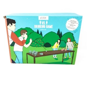 Eureka Games Trinkspiel "Mann gegen Frau" mit Tischtennisbällen & blau/rosa Bechern - Bild 1 von 3