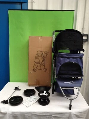 DAPPER DOGS Doggy Pushchair Dog Stroller For Small Dogs NEW Dark  Blue Pram -Z69 - Image 1 of 4