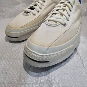 Converse JackPurcell shoes White Vintage 1970 size10.5 Made In USA BF Goodrich - Picture 1 of 13