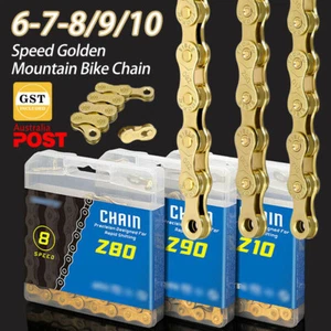 6/7/8/9/10 Speed MTB Bicycle Chain Mountain Bike Chains Road Cycling 116 Links - Picture 1 of 11