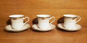 Noritake CHAVOT GOLD Cups & Saucers (3 sets), 4769, Gold, New with tags, NWT - Picture 1 of 12