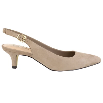 Bella Vita Scarlett Womens Slingback Pump COLOR ALMOND KIDSUEDE LEATHER SIZE 11W - Image 1 of 4