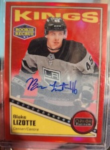 2019-20 O-Pee-Chee Platinum Retro Rainbow Red Blake Lizotte #R-89 Rookie Auto RC