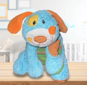 Mary Meyer Cheery Cheeks Blue Terry Cloth Puppy Dog Plush Stuffed Animal 14" - Picture 1 of 4