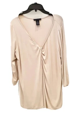 Grace Elements  Sexy Woman’s Top, Soft Draped Fabric V Neck Long Sleeves  XL New - Image 1 of 4