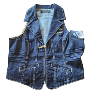 Coogi Couture 90s y2k Jean Vest NWT Size xlEnvie Me - Picture 1 of 5