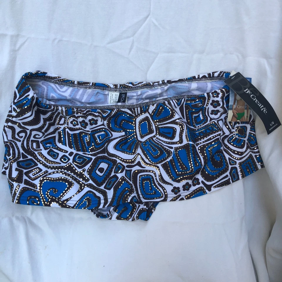 Biquíni feminino Becreativeswim NOVO parte inferior elástica tamanho grande azul - Imagem 1 de 4