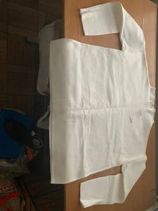 Eileen Fisher Neu mit Etikett $ 238 Oversize weiß Trichterausschnitt Box Top S/P - Bild 1 von 7