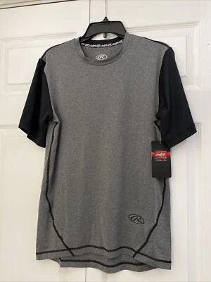 Camisa Rawlings Hurler Performance Manga Corta Gris/Negro Pequeña Nueva Con Etiquetas Foto 1 de 4
