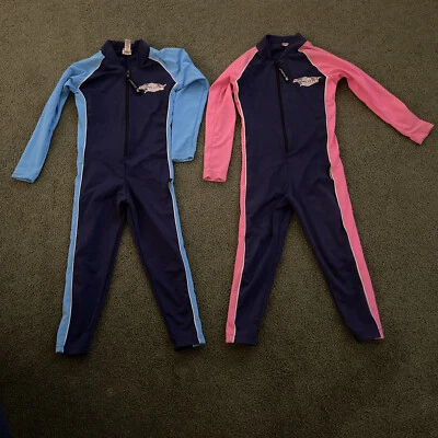 Traje de baño de cuerpo completo para niños niñas niños traje de baño manga larga B3K2 Foto 1 de 2