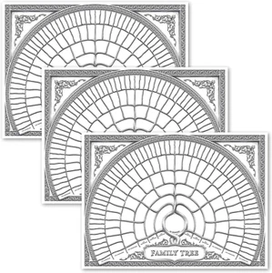 3 Pack - Family Tree Chart To Fill In- 6 Generation Genealogy Poster - Blank ... - Picture 1 of 1