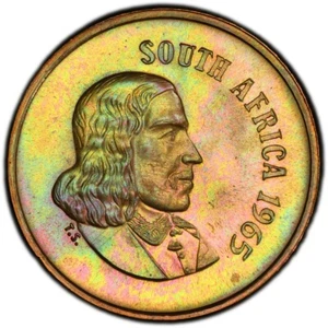 1965 South Africa 1 Cent Proof English PCGS PR65RB KM# 65.1, Hern# D16, N# 5966 - Picture 1 of 4