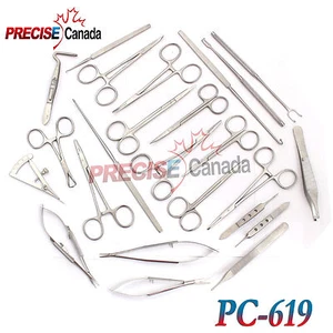 24 STCK. BLEPHAROPLASTIK CHIRURGISCHES INSTRUMENTENSET, PC-619 - Bild 1 von 2