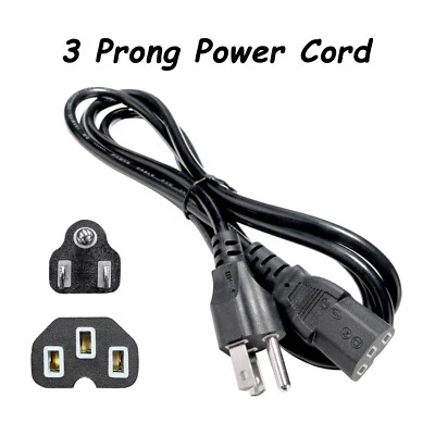 Panasonic Plasma LCD LED TV Monitor Computer AC Replacement Power Cord Cable - Image 1 of 4