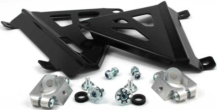 Works Connection Radiator Braces-Yamaha-YZ 450FX-19-22-Black - Image 1 of 1