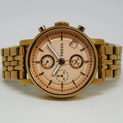 Fossil ES3380 All Stainless Steel Quartz Women's Watch Sz. 6 1/2" New Battery - Image 1 of 4