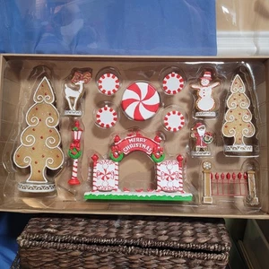 Lebkuchengasse Dorf Weihnachtsdeko Set 13-teilig 2016 selbststehend Tischplatte - Bild 1 von 10