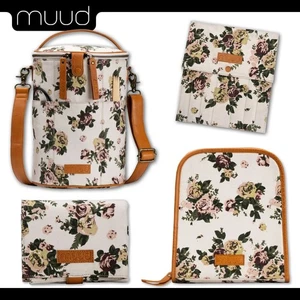 muud Canvas Flower Stofftasche Etui Strick- und Häkelzubehör Aufbewahrung Wolle - Picture 1 of 9