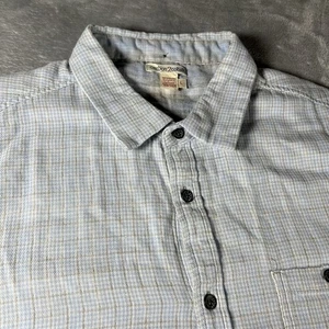 Carbon 2 Kobalt Flanellhemd Herren Größe Large kariert geknöpfte Taschen LS. - Bild 1 von 7