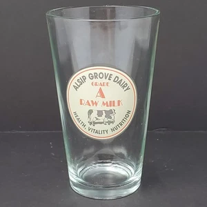 Bicchiere vintage Alsip Grove Dairy grado A latte crudo 16 oz salute vitalità - Foto 1 di 10