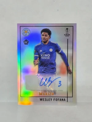 2020-21 Topps Merlin Chrome Wesley Fofana RC Auto Refractor #BCA-WF - Image 1 of 2