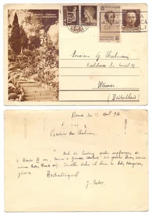 130641 - Ganzsache, ZuF - Bildpostkarte - Roma 16.4.1936 nach Weimar - Bild 1 von 1