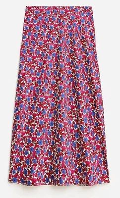 J Crew Women’s Gwyneth Slip Skirt In Berry Floral Size Small 90s Style - Image 1 of 4
