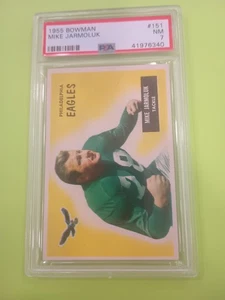 Bowman Mike Jarmoluk Philadelphia Eagles 1955 #151 PSA 7 - Imagen 1 de 2
