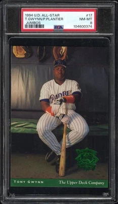 U.D. 1994 All-Star Jumbos Tony Gwynn/P. Plantier #17 PSA 8 Pop 1 Ninguno Superior Foto 1 de 3