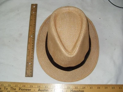  Sombrero Fedora color bronceado con banda negra nunca usado Foto 1 de 2