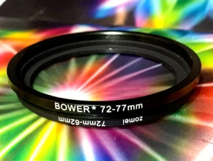 STEP-DOWN 77-62mm ADAPTER-RING (77mm Male to 62mm Female), Set of 2: 77-72-62 mm - Picture 1 of 6