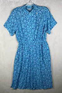 Vintage Elizabeth Dress Womens Plus 22 Fit Flare Midi Grannycore Cottagecore - Picture 1 of 17
