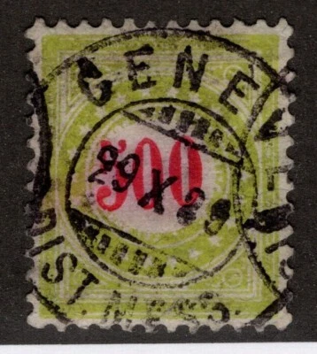 Suiza Scott J28a 500c amarillo verde franqueo debido CV 60$ Foto 1 de 2