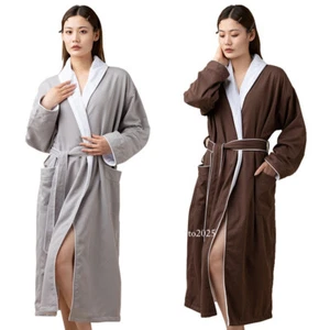 Heavyweight Spring Women Bathrobe BATH Robe Gown Pajama Long Sleepwear Hotel Spa - Picture 1 of 28