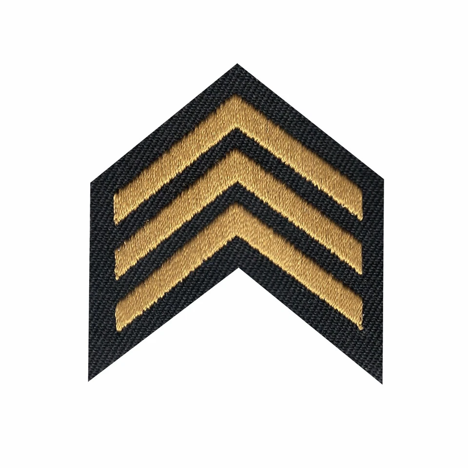 Military Sergeant Iron On Embroidered Applique Patch - Image 1 of 1