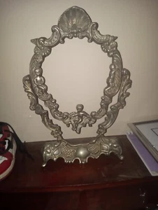Vintage silver Plated cherub mirror frame - Picture 1 of 2