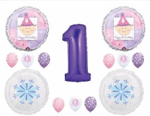 PURPLE WINTER ONE-DERLAND 1st Birthday Balloons Decoration Supplies First Snow - Picture 1 of 1