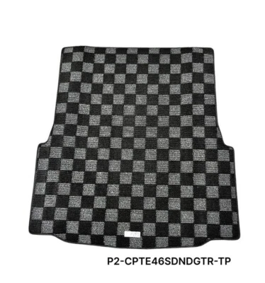 Alfombra maletero bandera a cuadros P2M para BMW E46 serie 3 cupé sedán 99-06 Foto 1 de 4