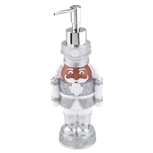 Soap Dispenser/lotion Pump Christmas Bathroom Decor Holiday Collection Silver N - Picture 1 of 2