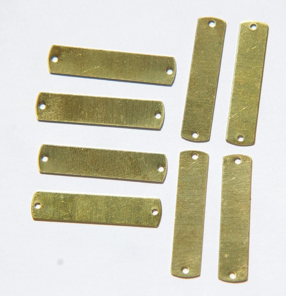 Ajuste de conector rectangular estrecho almohadilla plana de latón crudo de 2 orificios mtl292 Foto 1 de 1