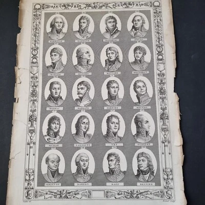 Portraits 20 Généraux d'Empire Napoléon Déb XIXè VAUTHIER BOVINET Marescot Rapp - Photo 1/4