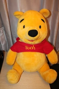 DISNEY MATTEL Vintage Arco Toys Large Pooh Bear Plush 18" Seated Winnie - Picture 1 of 9