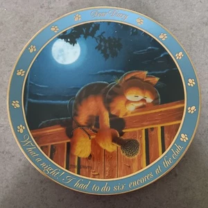 Vintage 1990 Jim Davis Garfield Lieber Tagebuch Teller What A Night Danbury neuwertig - Bild 1 von 2