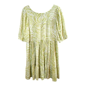 Vestido para mujer Daily Practice Anthropologie estampado espalda cruzada con volantes grande - Imagen 1 de 10