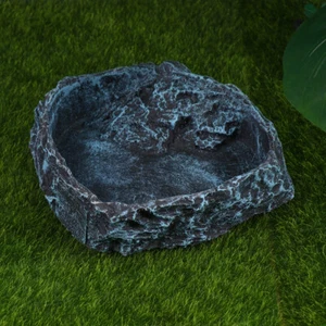 Turtle Food Bowl Resin Reptile Feeding Dish Reptile Food Bowl Aquarium Food Dish - Picture 1 of 11