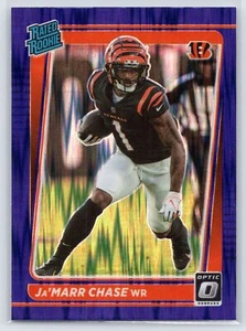 2021 Donruss Optic #207 Ja'Marr Chase Rookie Purple Shock Cincinnati Bengals - Picture 1 of 2