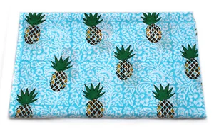 Handmade Pineapple Block Print Cotton Sewing Fabric Dress Material Fabric PIA-9 - Picture 1 of 9