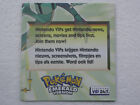 Pokemon Emerald Nintendo Gameboy Advance VIP Points Card Leaflet Unscratched XD
