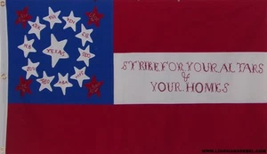 HEAVy COTTON 10TH TEXAS CAVALRY FLAG - CSA - 3X5 DIXIE CIVIL WAR - FREE SHIPPING - Picture 1 of 6