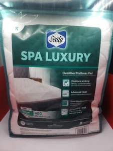 ๐ SEALY Signature Clean Comfort Mattress Pad WHITE, SIZE KING๐ - Picture 1 of 3